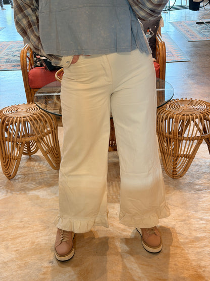 Ruffle Hem Jean