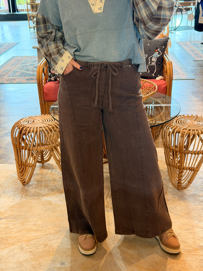 Brown Wide Leg Pant