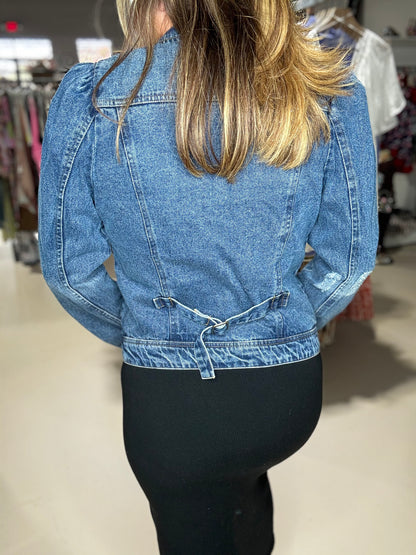 Puff Sleeve Denim Jacket