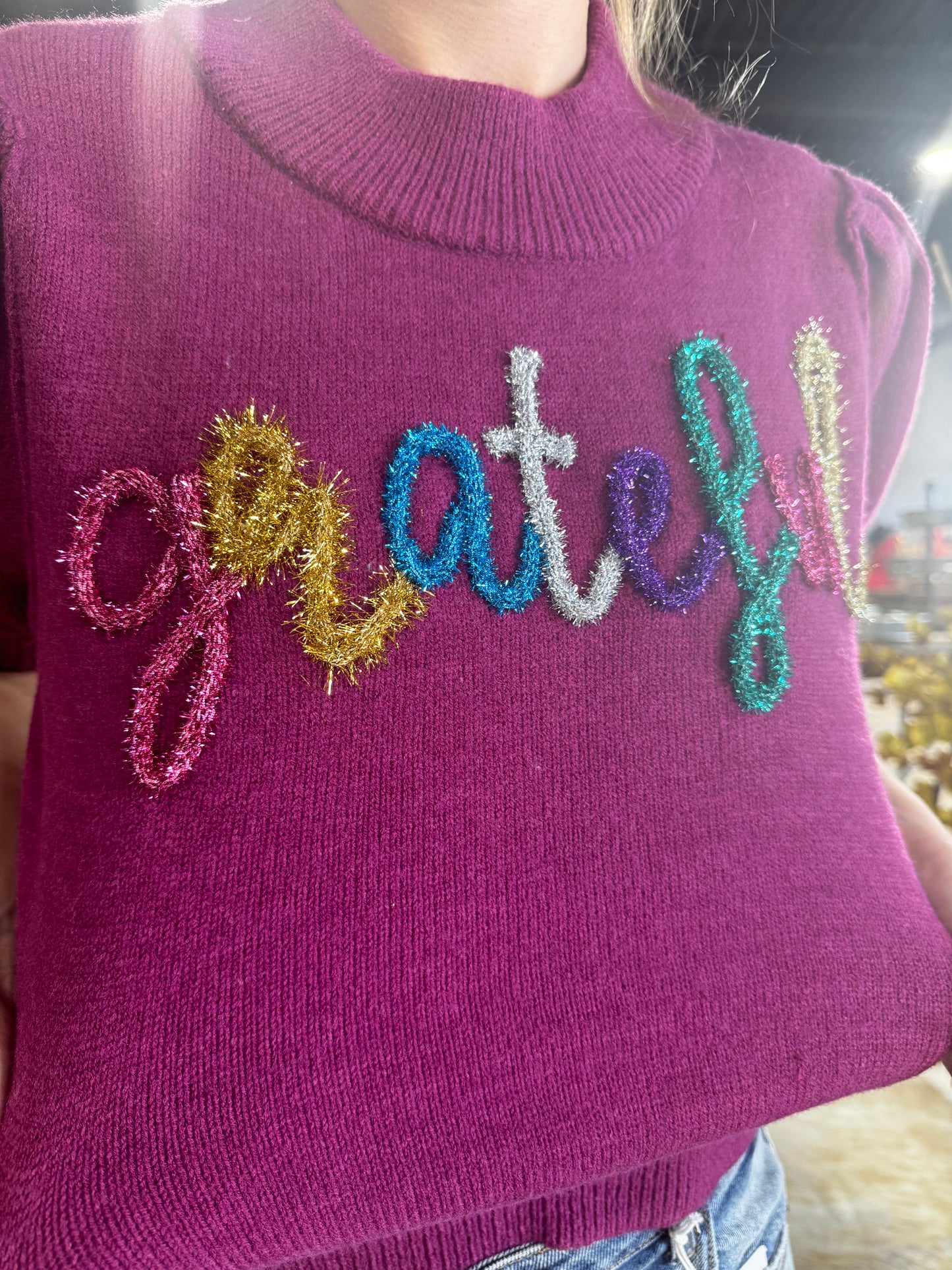 Grateful Puff Sweater