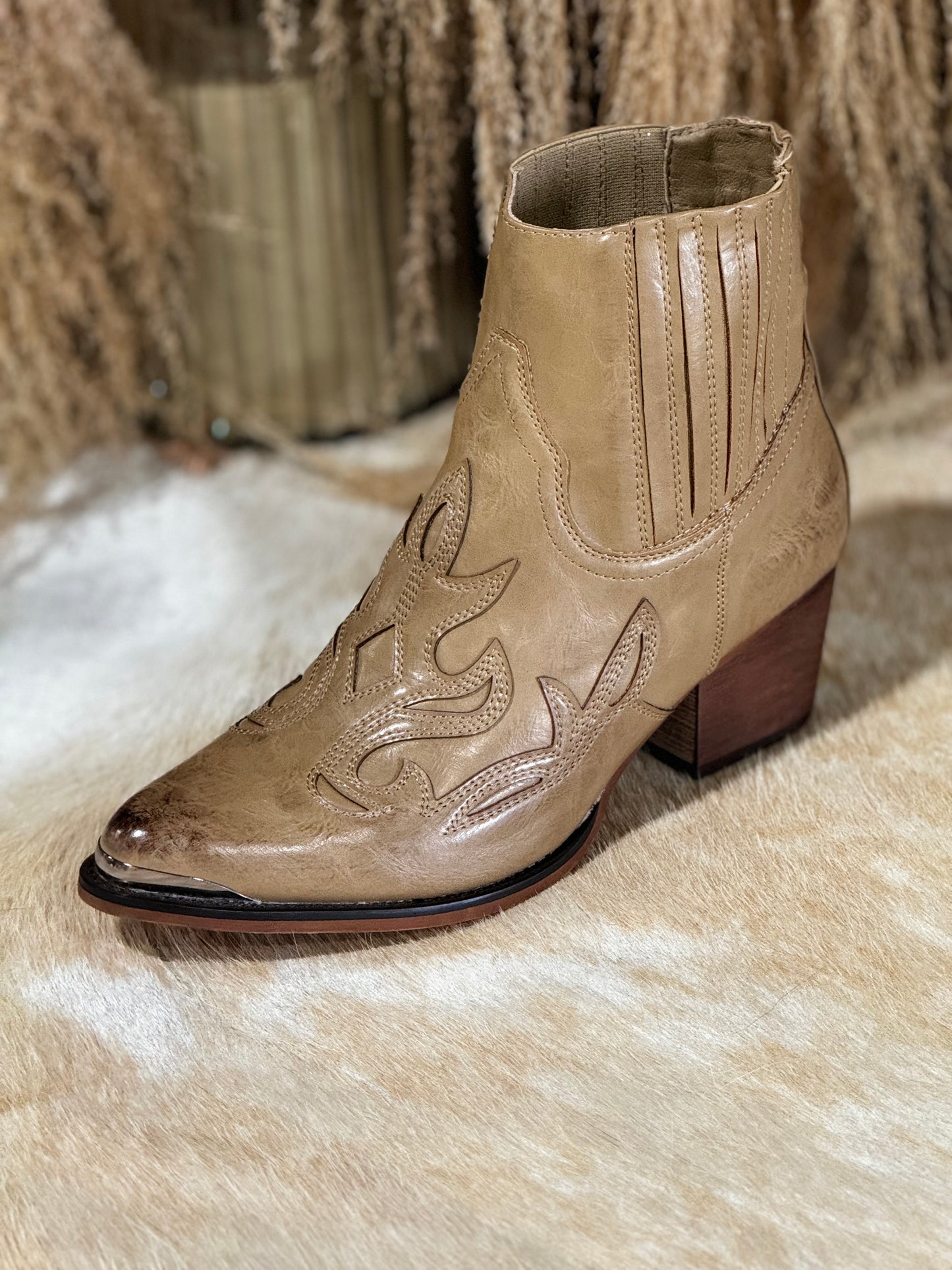 Mary Taupe Ankle Boot