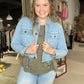 Drawstring Crop Denim Jacket