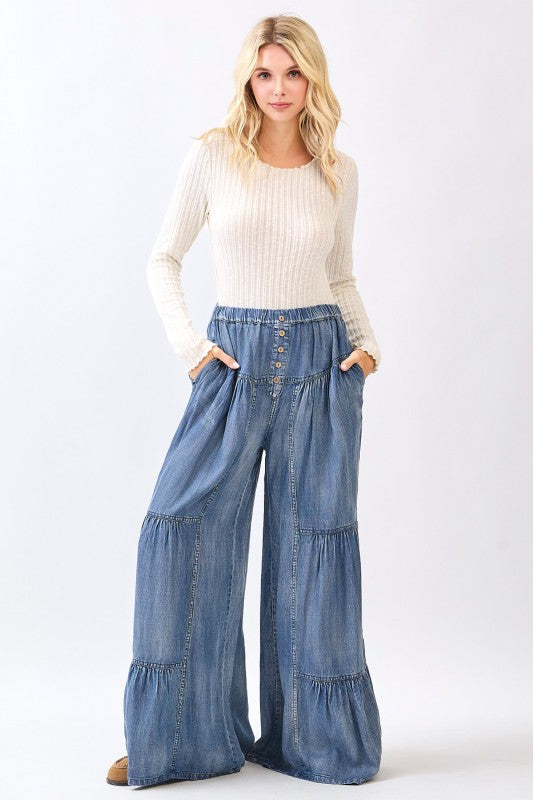 Chambray Wide Leg