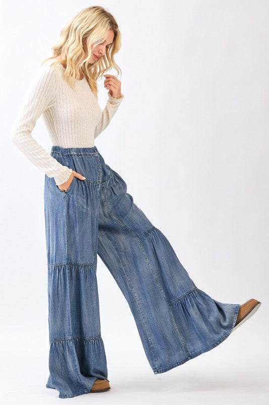 Chambray Wide Leg