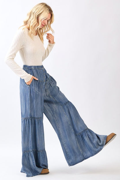 Chambray Wide Leg