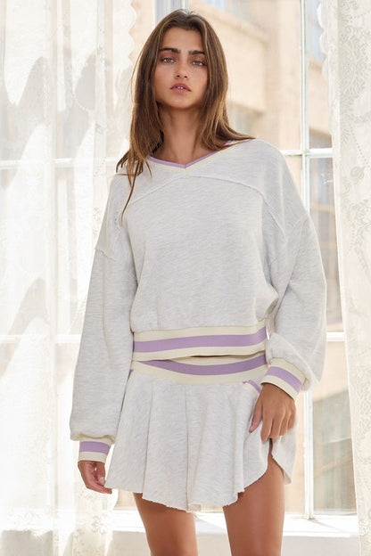Banded Crop Sweatshirt