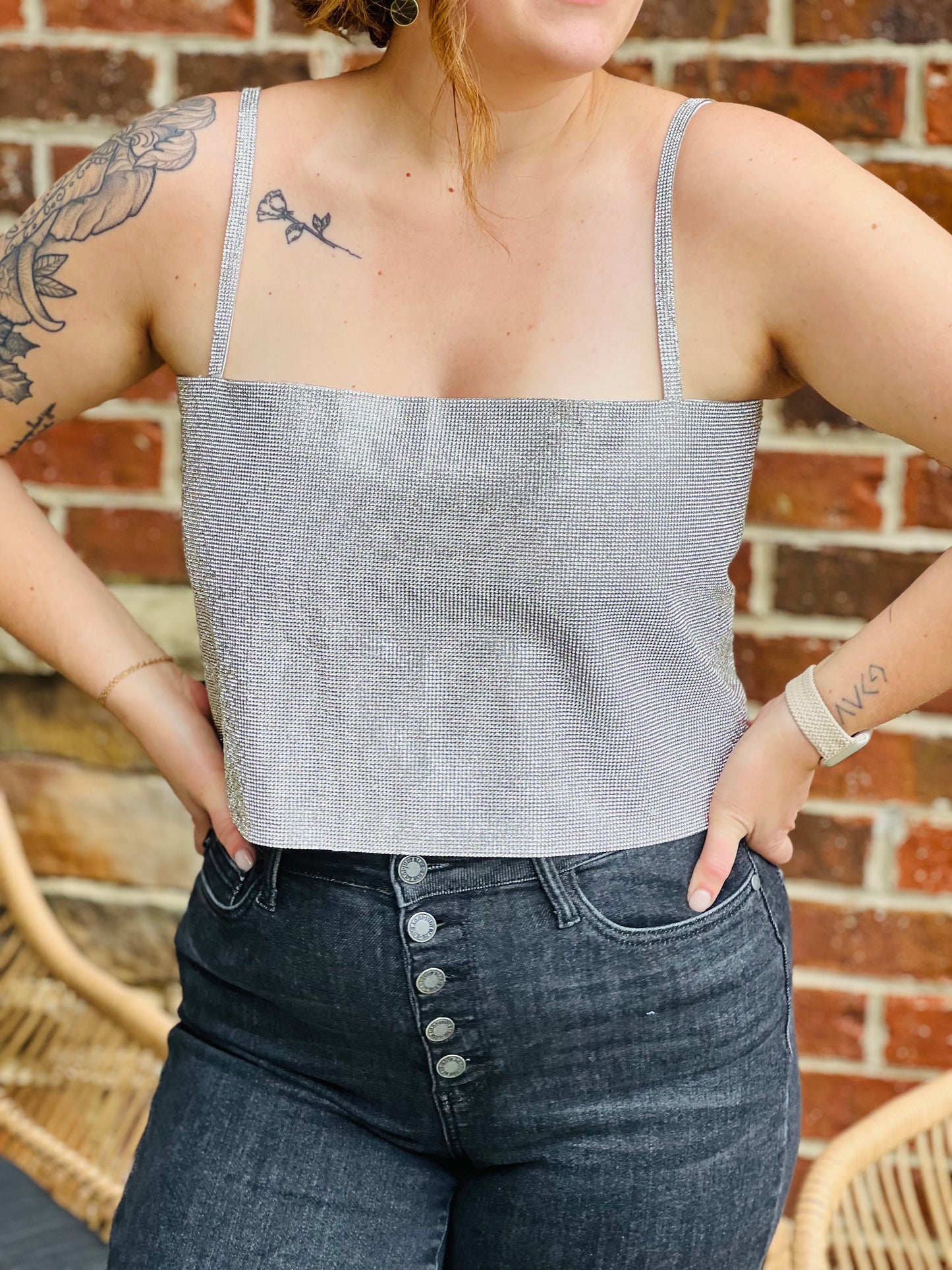 Girly Girl Silver Top