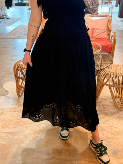 Shell Lace Maxi Skirt