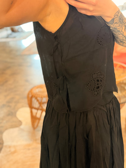 Shell Lace Tie Tank