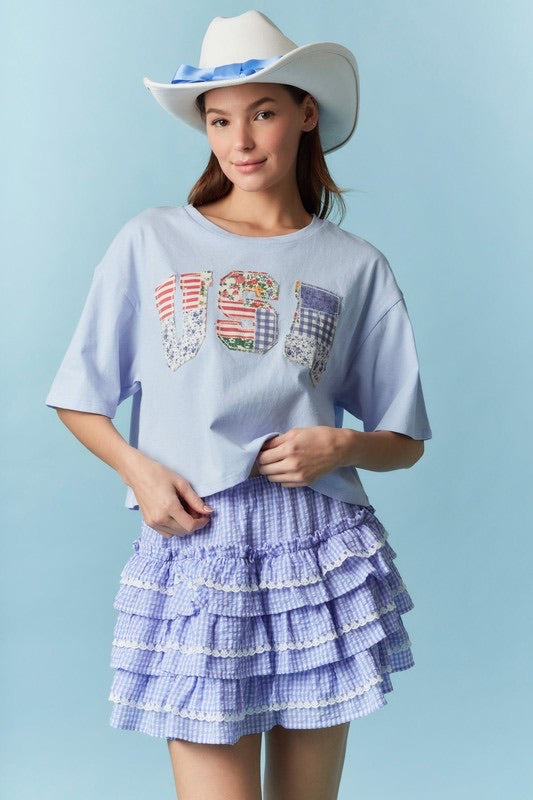USA Patchwork Top