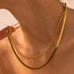 Chain and Herringbone Necklace