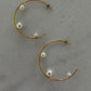 Large Pearl Hoops