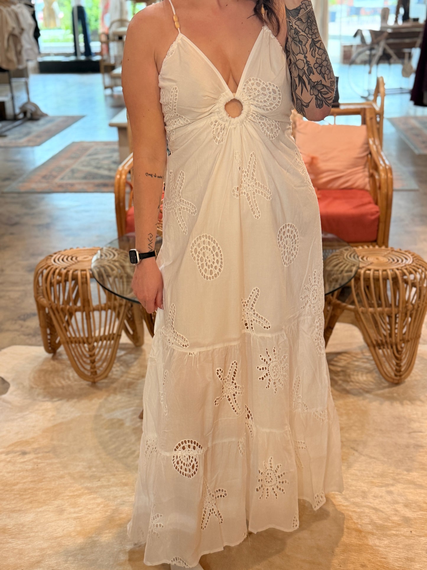 White Eyelet Maxi