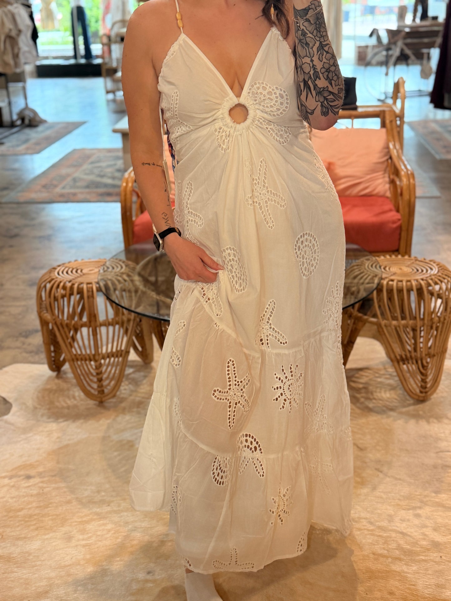 White Eyelet Maxi