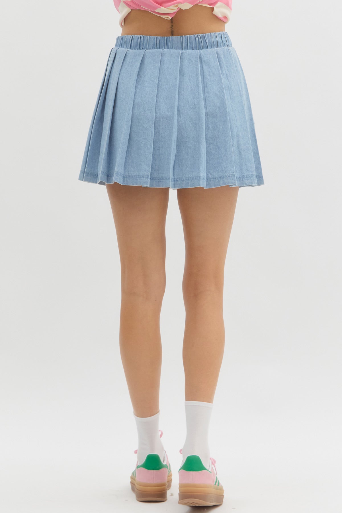 Light Blue Denim Skort