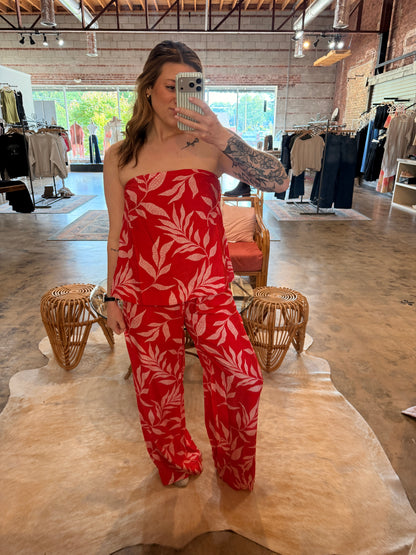 Red Tropical Set : Top