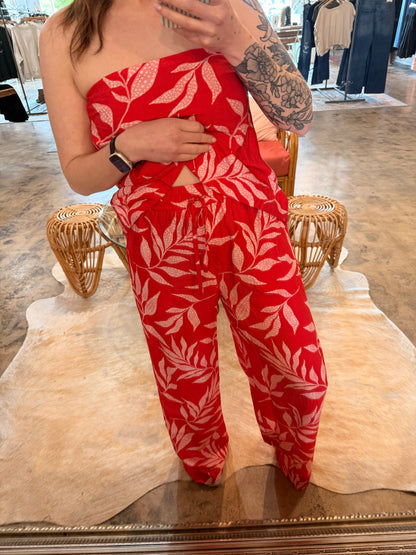 Red Tropical Set : Bottoms