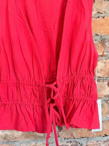 Poppy Front Tie Top