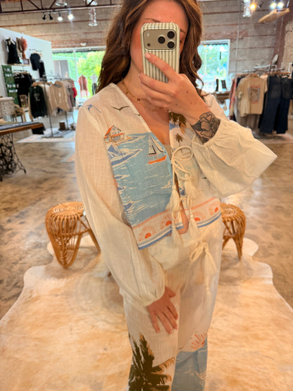 Ocean Front Tie Top