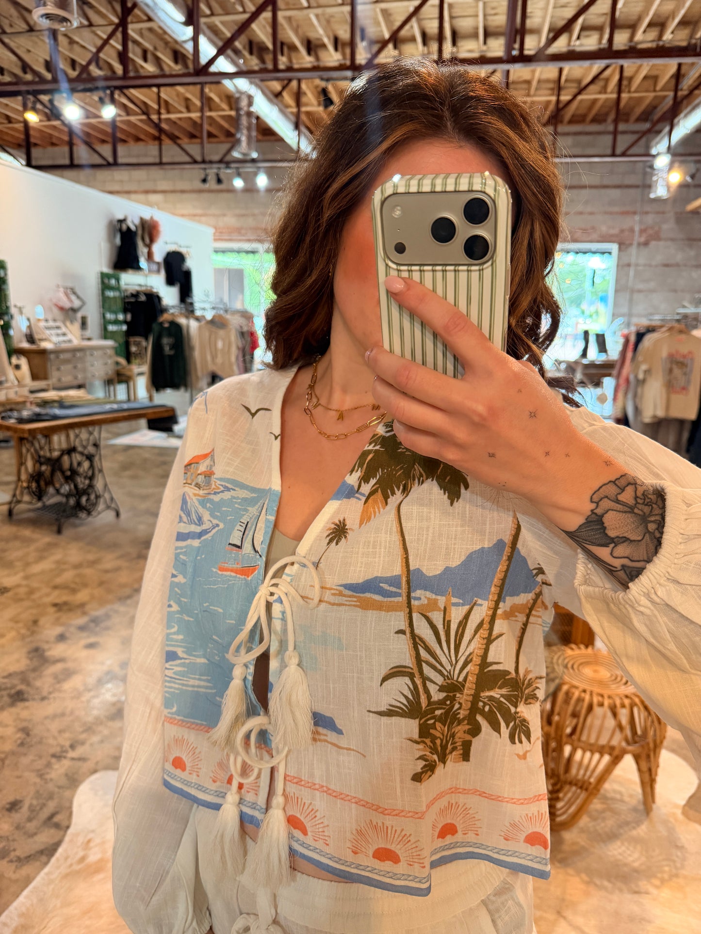 Ocean Front Tie Top