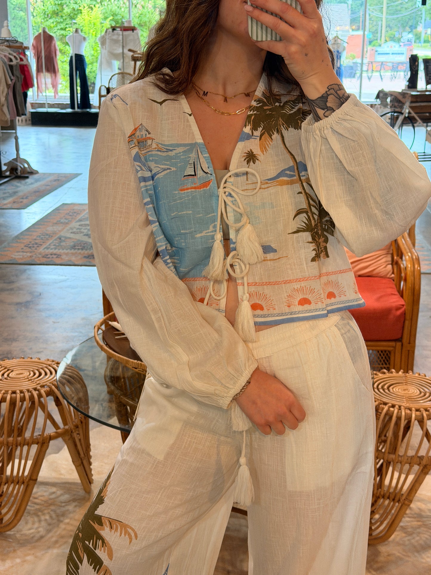 Ocean Front Tie Top