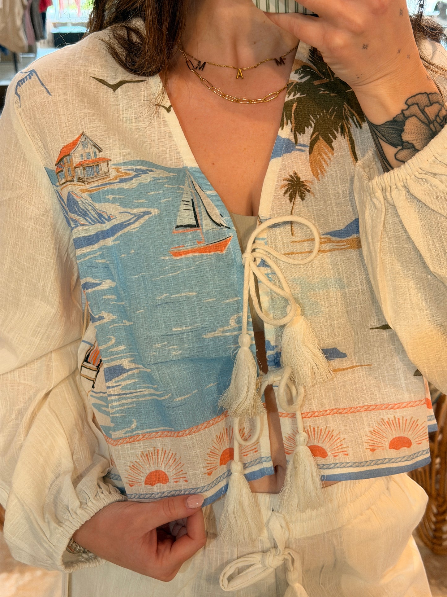 Ocean Front Tie Top