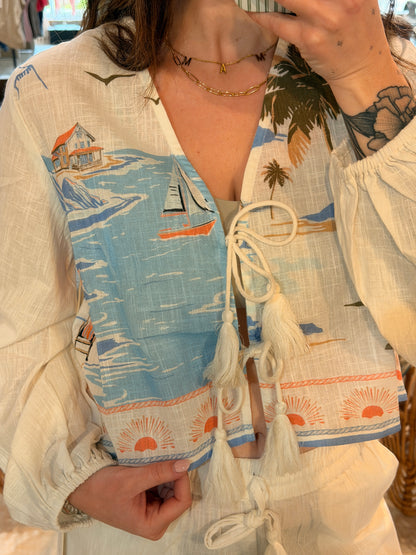 Ocean Front Tie Top