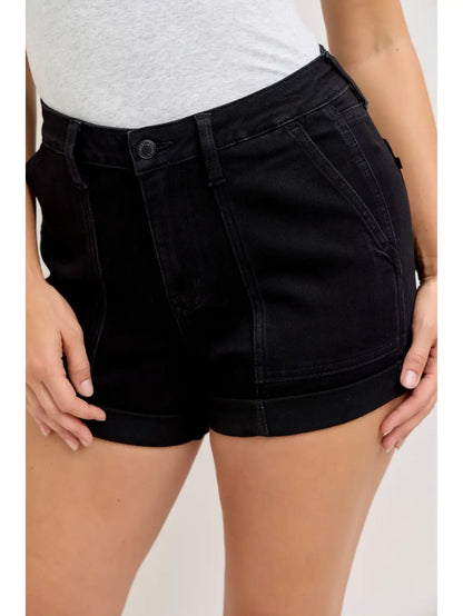 Aurora Black Rolled Short