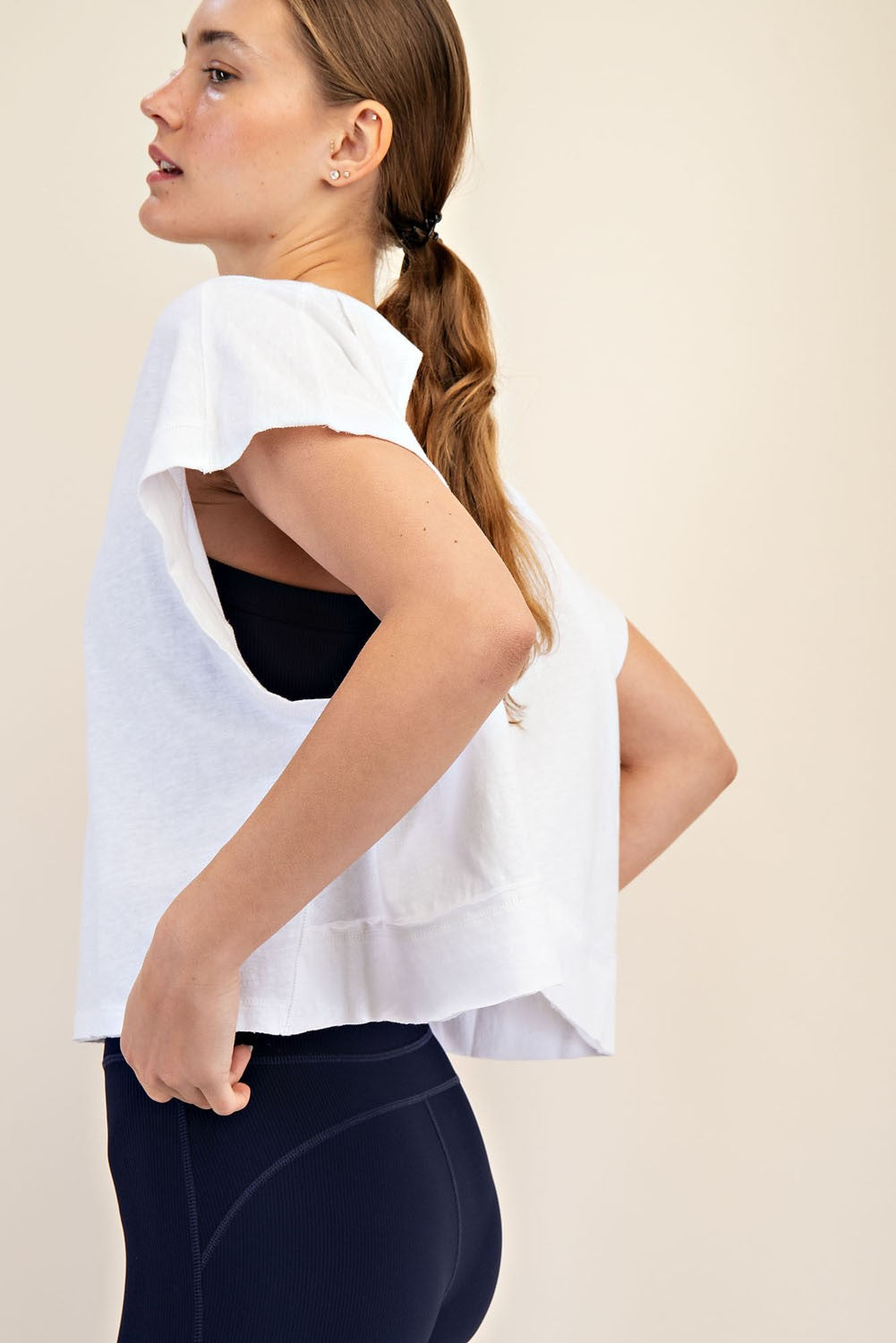 Open Back Crop Tee