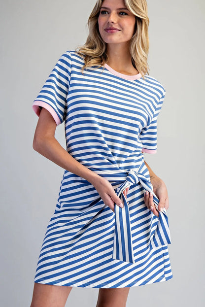 Coastal Stripe Tie Dress