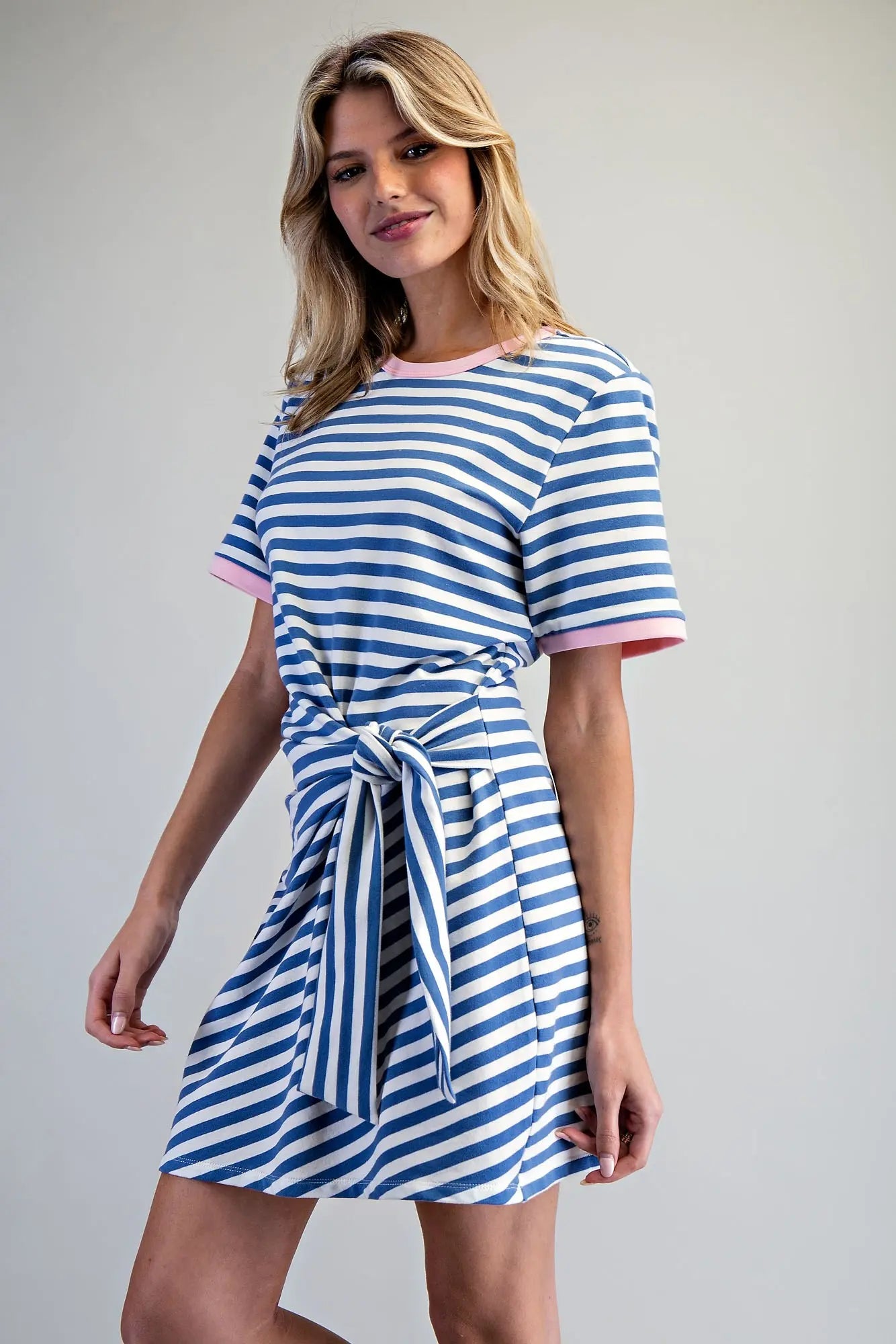 Coastal Stripe Tie Dress