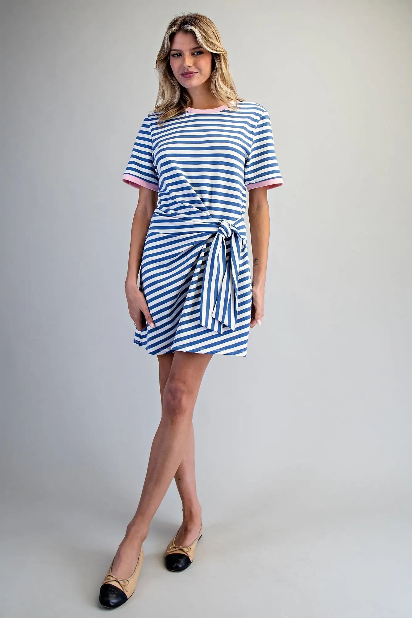 Coastal Stripe Tie Dress