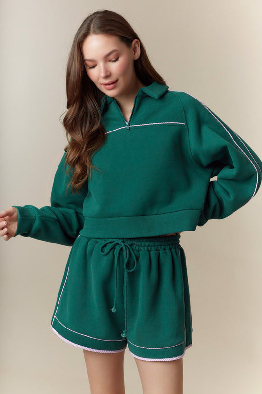 Hunter Green Half Zip