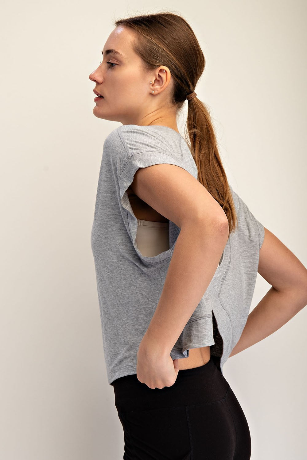Butter Soft Open Back Top