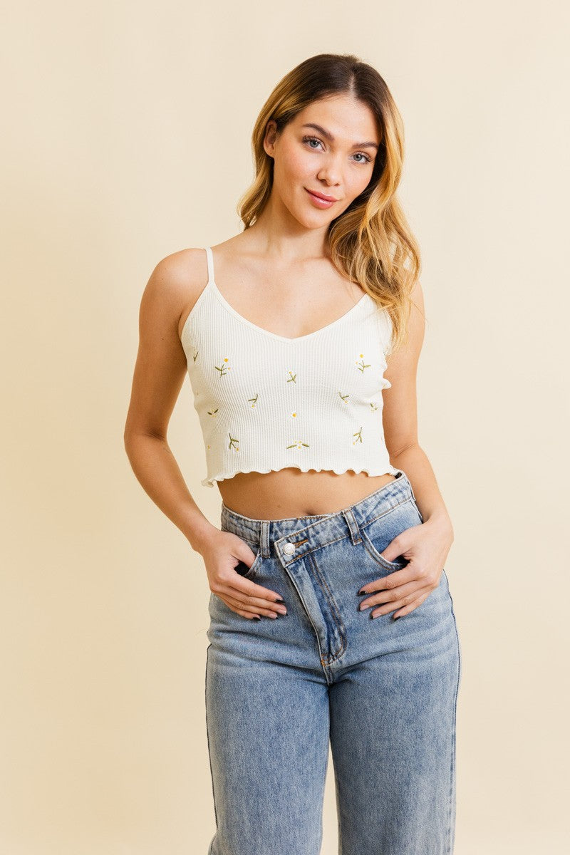 Scallop Edge Rib Cami