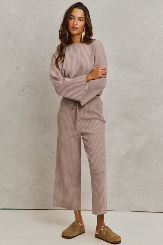 Cashmere Knit Weave Pant