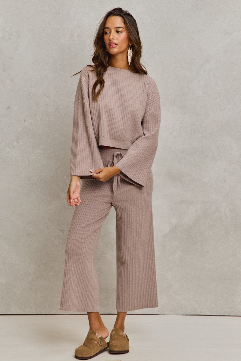 Cashmere Knit Weave Pant