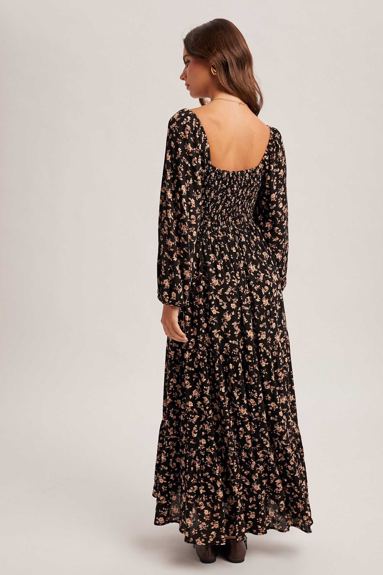 Black Floral Maxi Dress