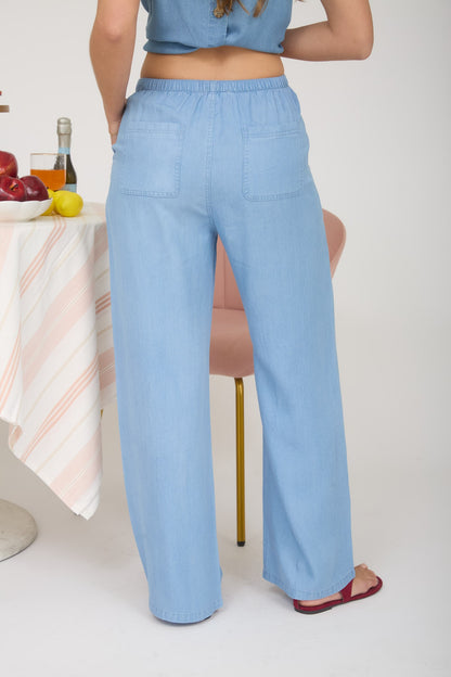 Chambray Flow Pant