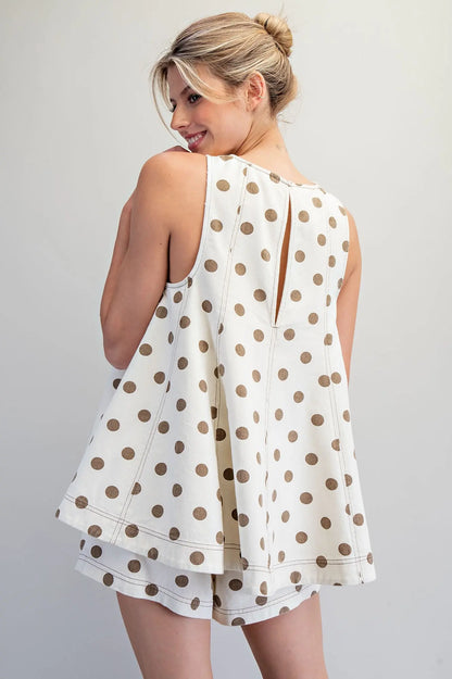 Cream Polka Set