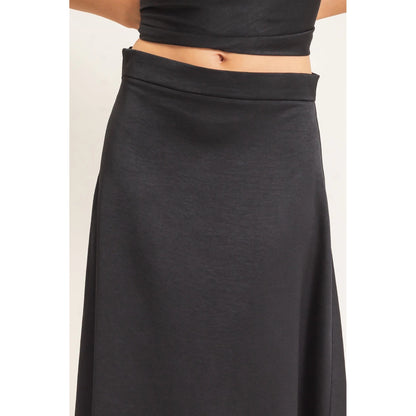 Satin Black Skirt