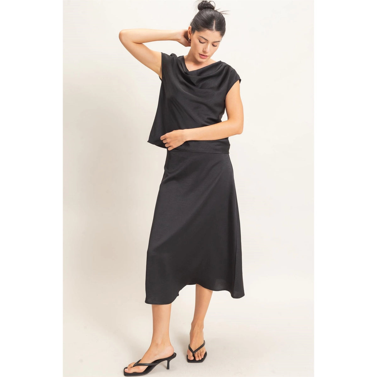 Satin Black Skirt