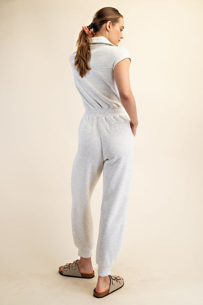Short Sleeve Scuba Jumpsuit
