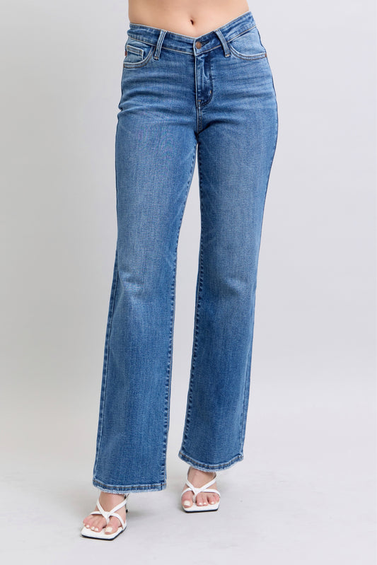 V Front Vintage Wash Straight